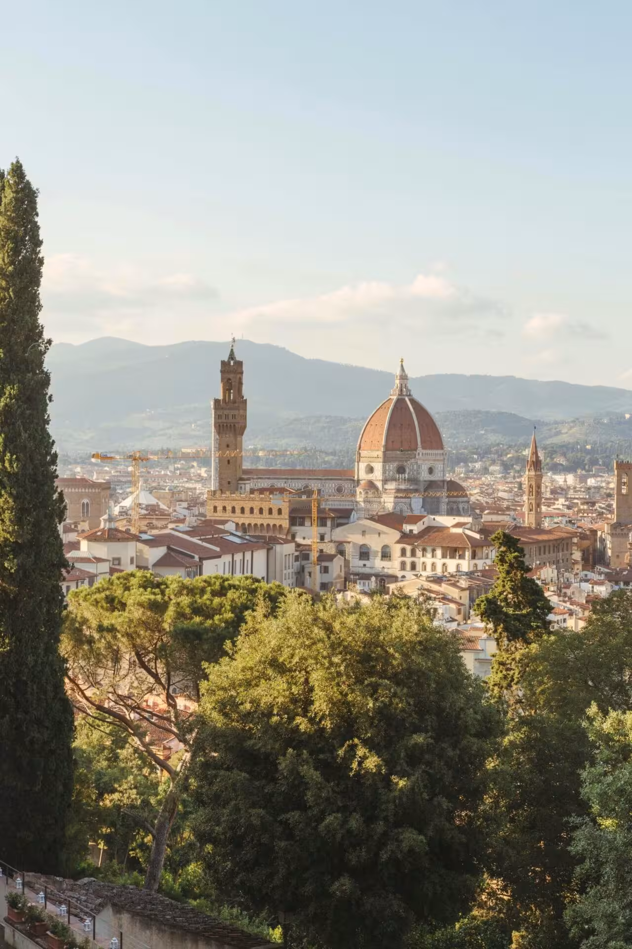 Panorama di Firenze con la Cupola del Brunelleschi e Palazzo Vecchio.